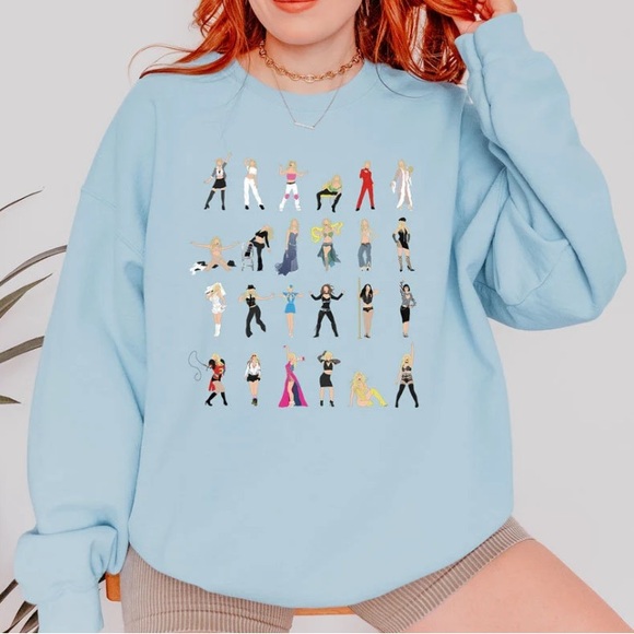 ThatsIconic Sweaters - Britney Spears Illustrated Unisex Sweatshirt #FreeBritney Fan Music Pop Art